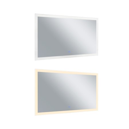 Cwi Lighting Rectangle Matte White Led 58 In. Mirror From Our Abigail Collection 1233W58-36